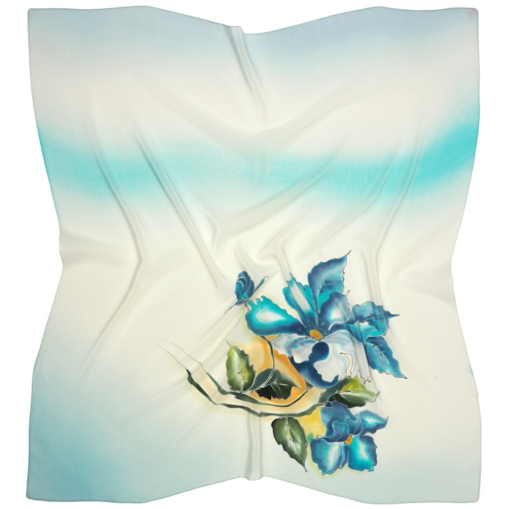 Apaszka jedwabna ręcznie malowana 88x83cm AM-1032